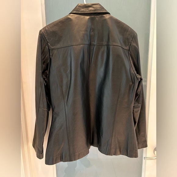 WILSONS LEATHER Women’s Large Black Genuine Leather Jacket - Picture 5 of 7